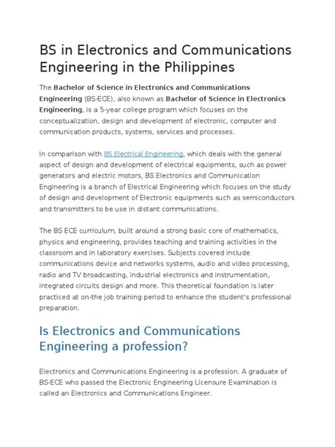 BS in Electronics and Communications Engineering in the Philippines.